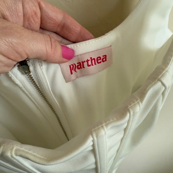Marthea Cream White Women’s Corset Top Zip Up Women’s Large - Picture 3 of 6